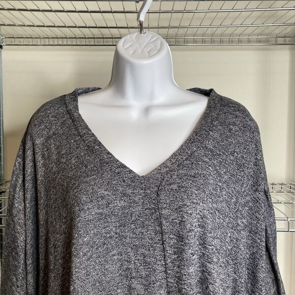 Talbots Women's Heathered Blue Oversized Knit Sweater Size 2X/3X Lagenlook Boho - Picture 7 of 10